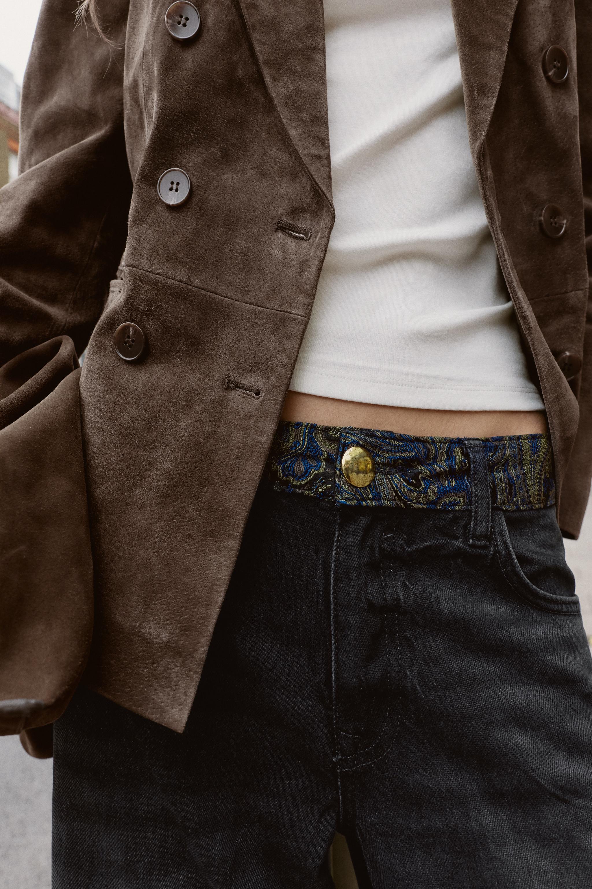 Z1975 MID-RISE JACQUARD WAIST JEANS